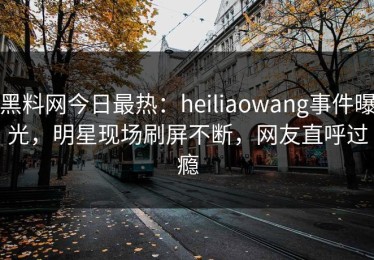 黑料网今日最热：heiliaowang事件曝光，明星现场刷屏不断，网友直呼过瘾