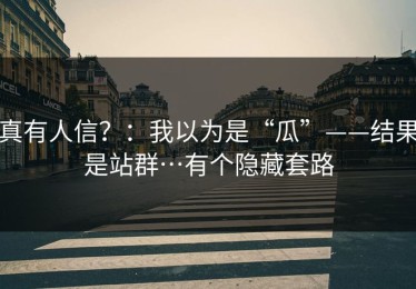 真有人信？：我以为是“瓜”——结果是站群…有个隐藏套路