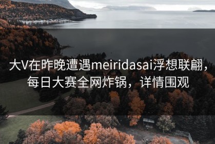 大V在昨晚遭遇meiridasai浮想联翩，每日大赛全网炸锅，详情围观