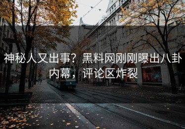 神秘人又出事？黑料网刚刚曝出八卦内幕，评论区炸裂