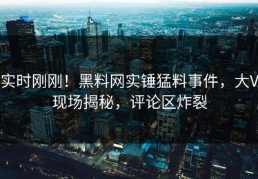 实时刚刚！黑料网实锤猛料事件，大V现场揭秘，评论区炸裂
