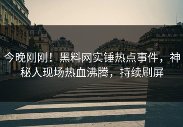 今晚刚刚！黑料网实锤热点事件，神秘人现场热血沸腾，持续刷屏