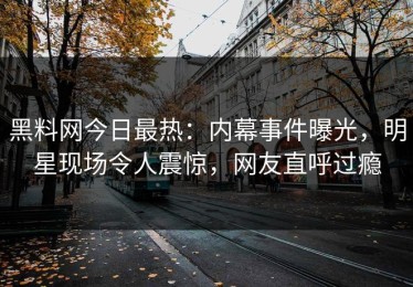 黑料网今日最热：内幕事件曝光，明星现场令人震惊，网友直呼过瘾