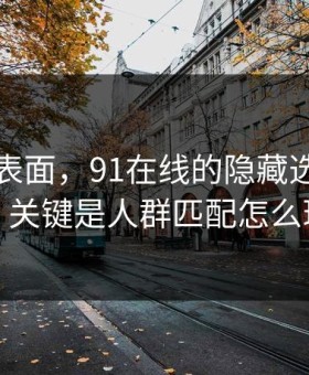别只看表面，91在线的隐藏选项不神秘，关键是人群匹配怎么理解