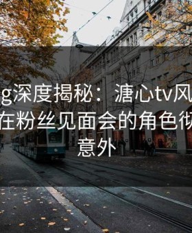 糖心vlog深度揭秘：溏心tv风波背后，当事人在粉丝见面会的角色彻底令人意外