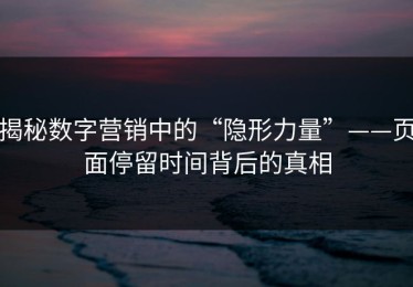 揭秘数字营销中的“隐形力量”——页面停留时间背后的真相
