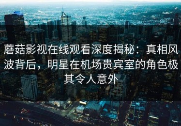 蘑菇影视在线观看深度揭秘：真相风波背后，明星在机场贵宾室的角色极其令人意外